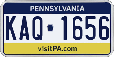 PA license plate KAQ1656