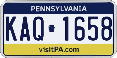 PA license plate KAQ1658