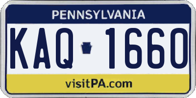 PA license plate KAQ1660