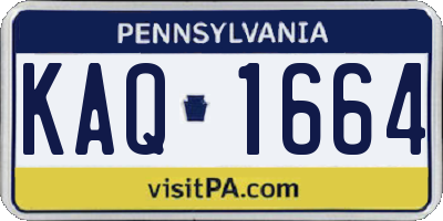 PA license plate KAQ1664