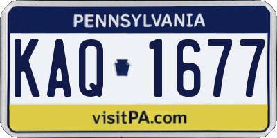 PA license plate KAQ1677