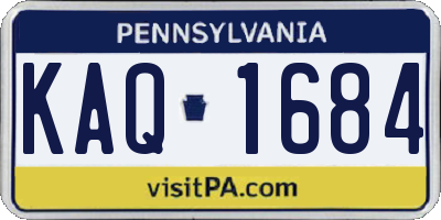 PA license plate KAQ1684