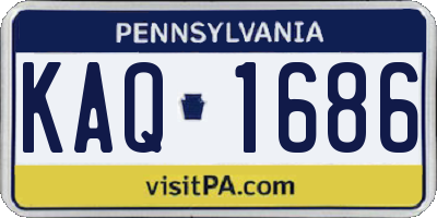 PA license plate KAQ1686