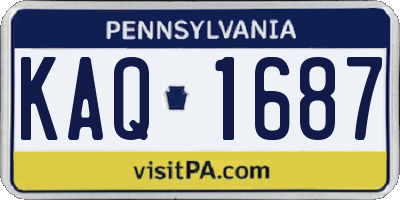 PA license plate KAQ1687