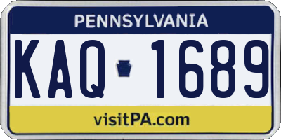 PA license plate KAQ1689