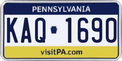 PA license plate KAQ1690