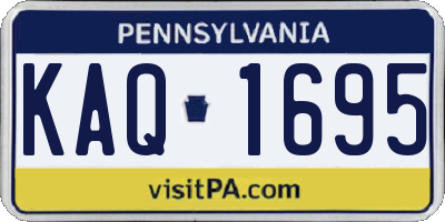 PA license plate KAQ1695