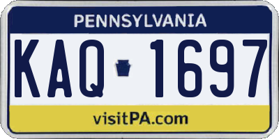 PA license plate KAQ1697