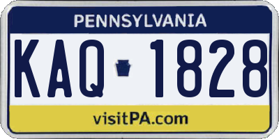 PA license plate KAQ1828