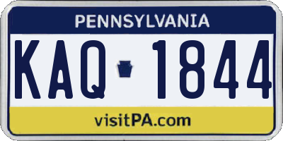 PA license plate KAQ1844
