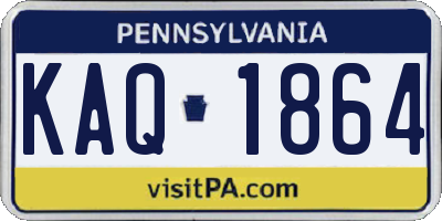 PA license plate KAQ1864