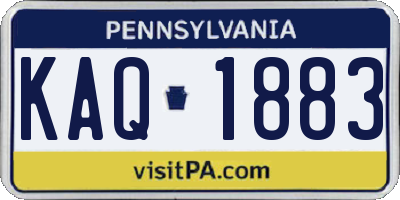 PA license plate KAQ1883