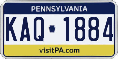 PA license plate KAQ1884