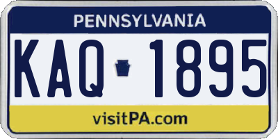 PA license plate KAQ1895