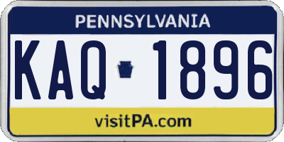 PA license plate KAQ1896