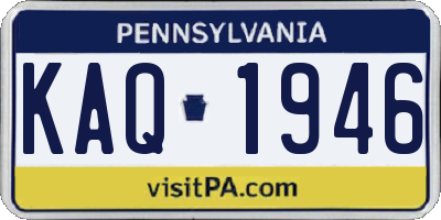 PA license plate KAQ1946