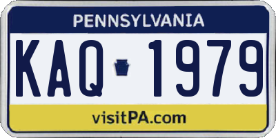 PA license plate KAQ1979