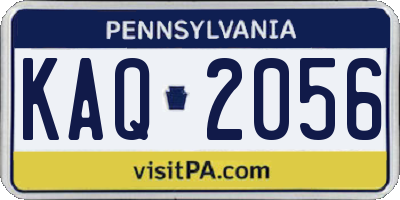 PA license plate KAQ2056