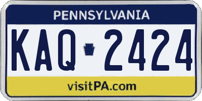 PA license plate KAQ2424