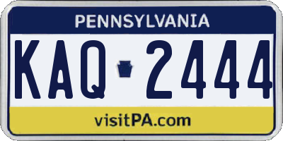 PA license plate KAQ2444