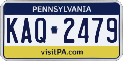 PA license plate KAQ2479