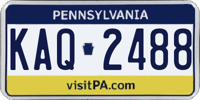 PA license plate KAQ2488