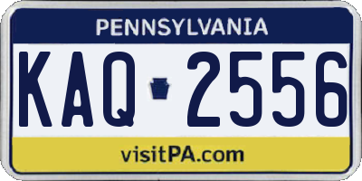 PA license plate KAQ2556