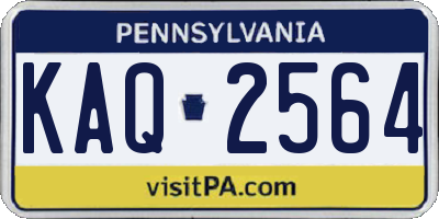 PA license plate KAQ2564