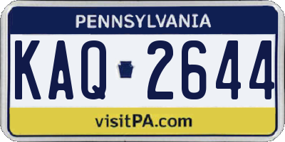 PA license plate KAQ2644