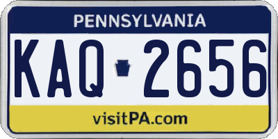 PA license plate KAQ2656