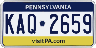 PA license plate KAQ2659