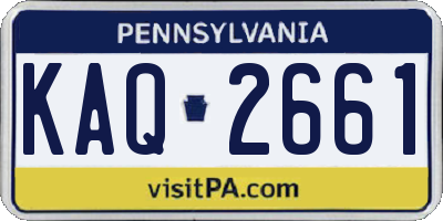 PA license plate KAQ2661