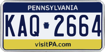 PA license plate KAQ2664
