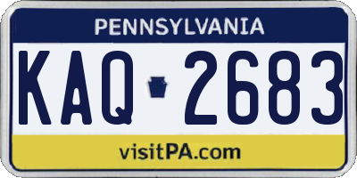 PA license plate KAQ2683