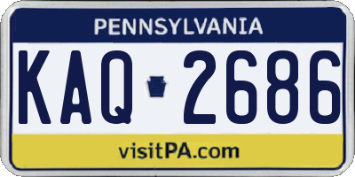PA license plate KAQ2686