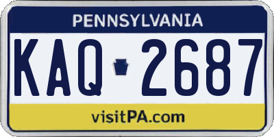 PA license plate KAQ2687