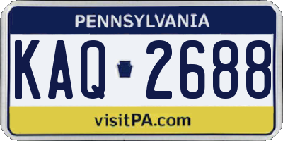 PA license plate KAQ2688