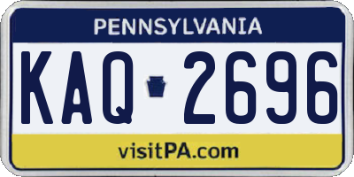 PA license plate KAQ2696