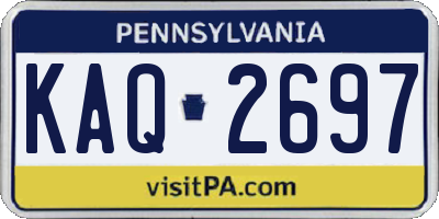 PA license plate KAQ2697