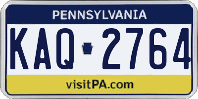 PA license plate KAQ2764