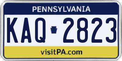 PA license plate KAQ2823