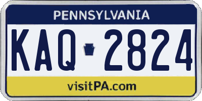 PA license plate KAQ2824
