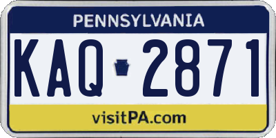 PA license plate KAQ2871