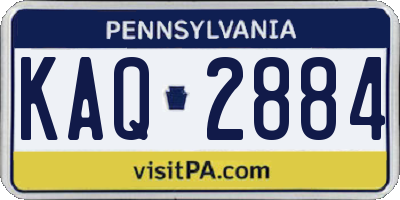 PA license plate KAQ2884
