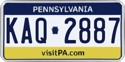 PA license plate KAQ2887