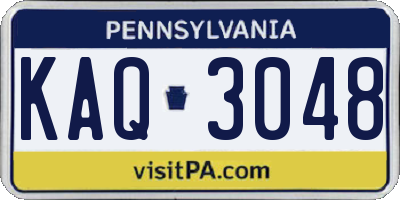 PA license plate KAQ3048
