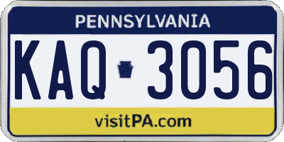 PA license plate KAQ3056