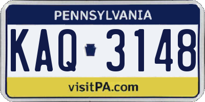 PA license plate KAQ3148