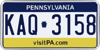PA license plate KAQ3158