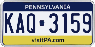 PA license plate KAQ3159